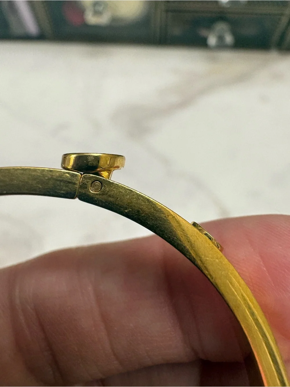Tory Burch Gold Logo Bangle Bracelet
